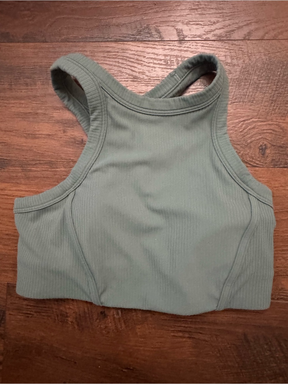 Lululemon Ribbed high neck Crop sports bra - Sage Green